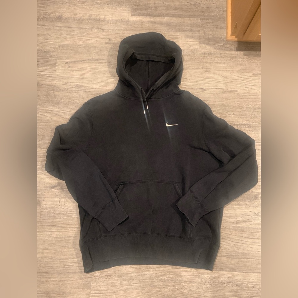 Nike Swoosh Pullover Black Hoodie Size XL